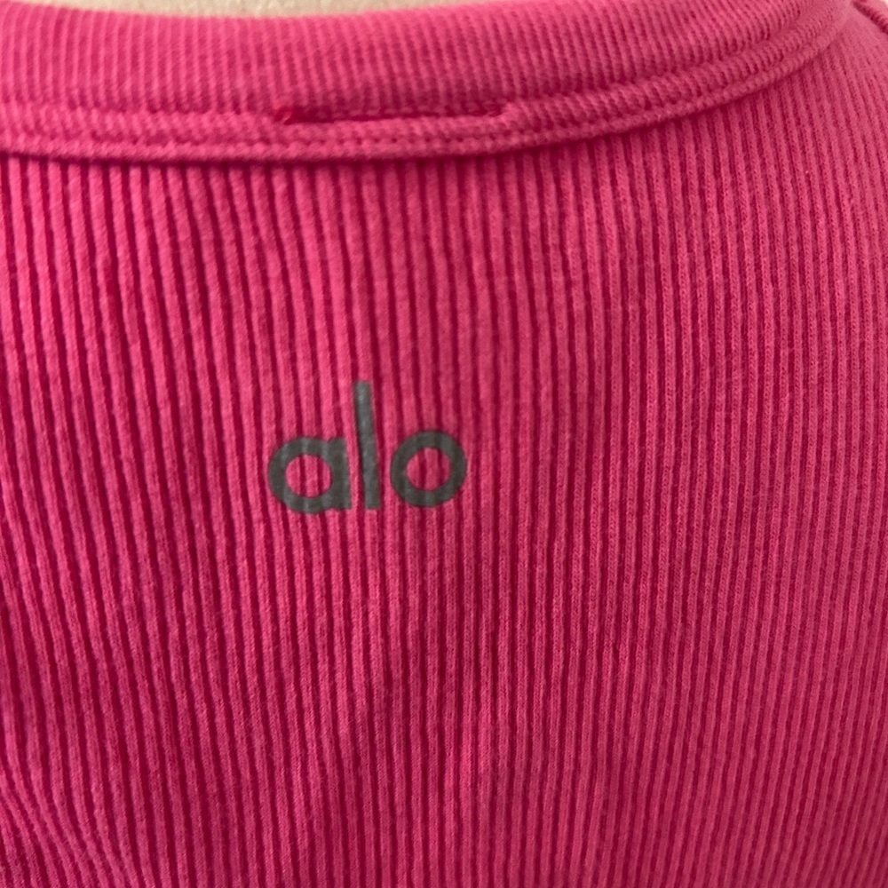 ALO Yoga Pink Halter Bodycon Midi Dress - Picture 4 of 5
